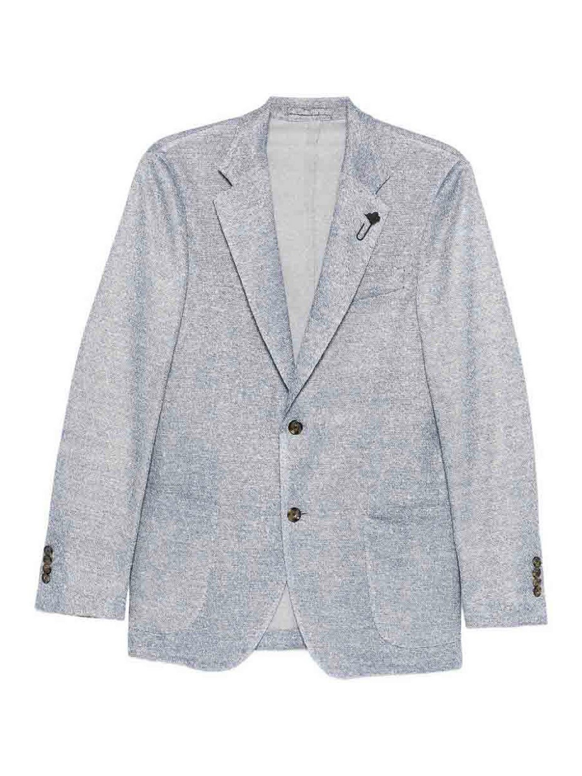 Light Blue Single-Breasted Blazer