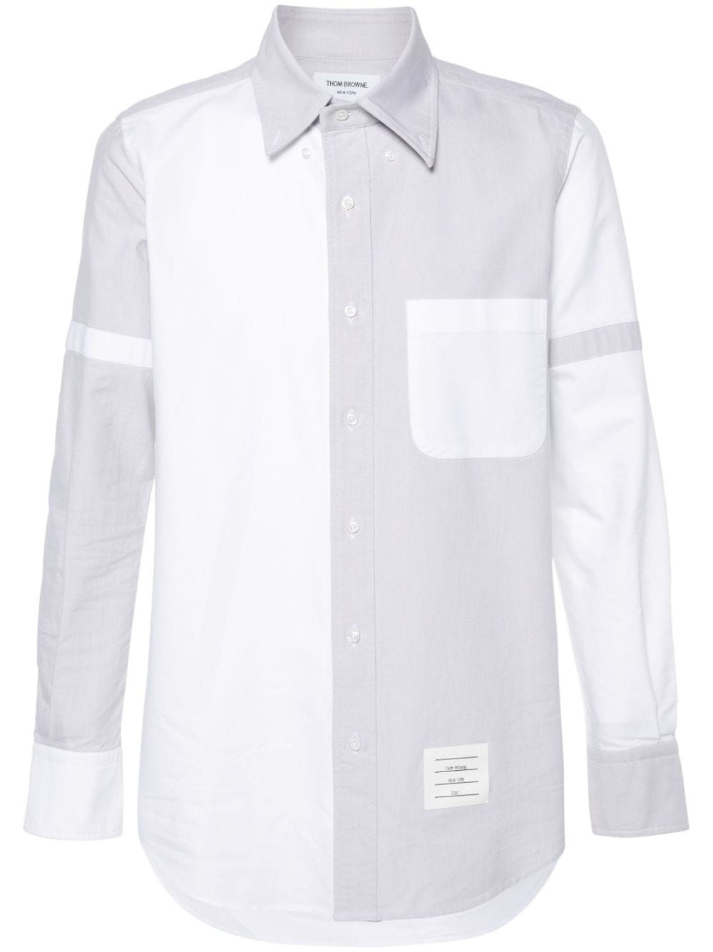 Adjustable-armbands two-tone shirt - Grey