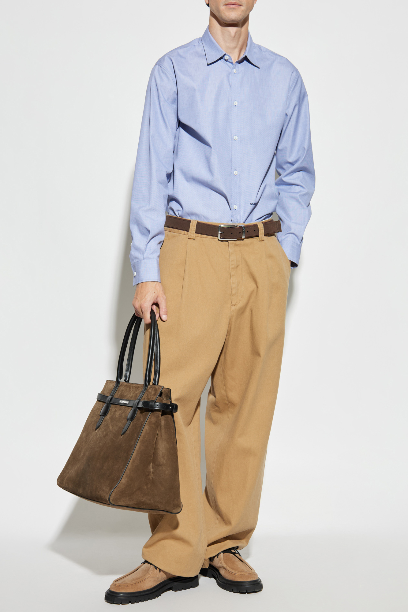 Shirt With Logo, Men's, Light Blue