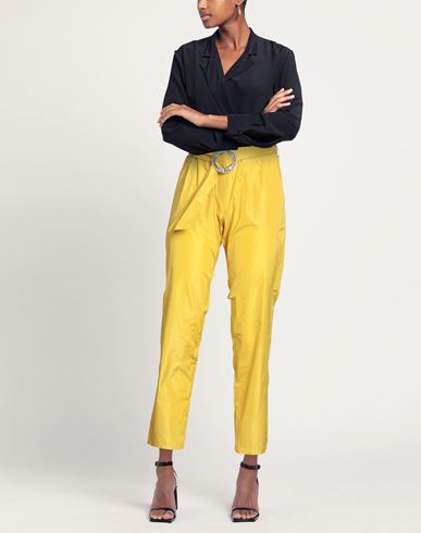 Woman Pants Yellow Size M Polyester