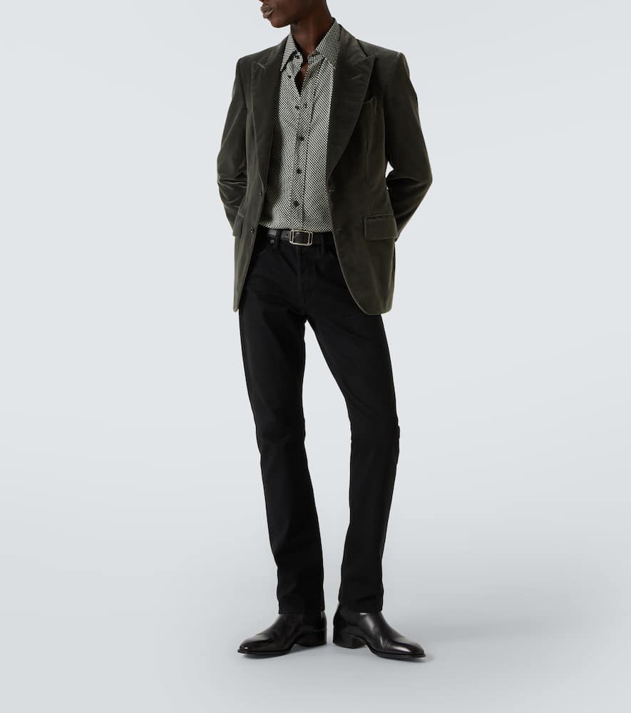 Mid-rise straight jeans