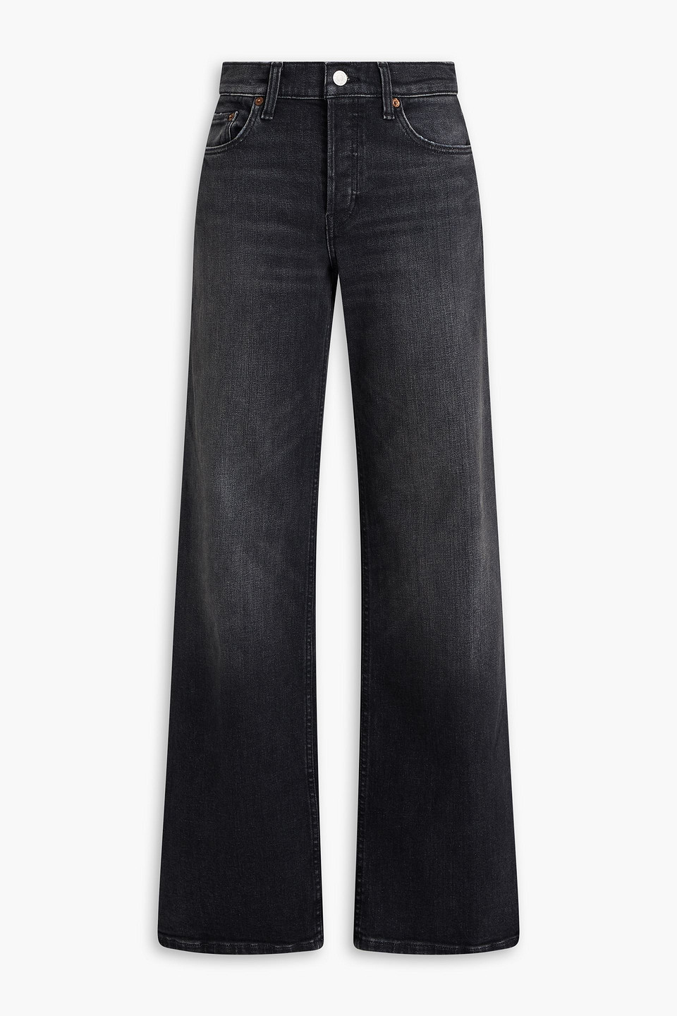 Mid-rise wide-leg jeans - Gray - 25