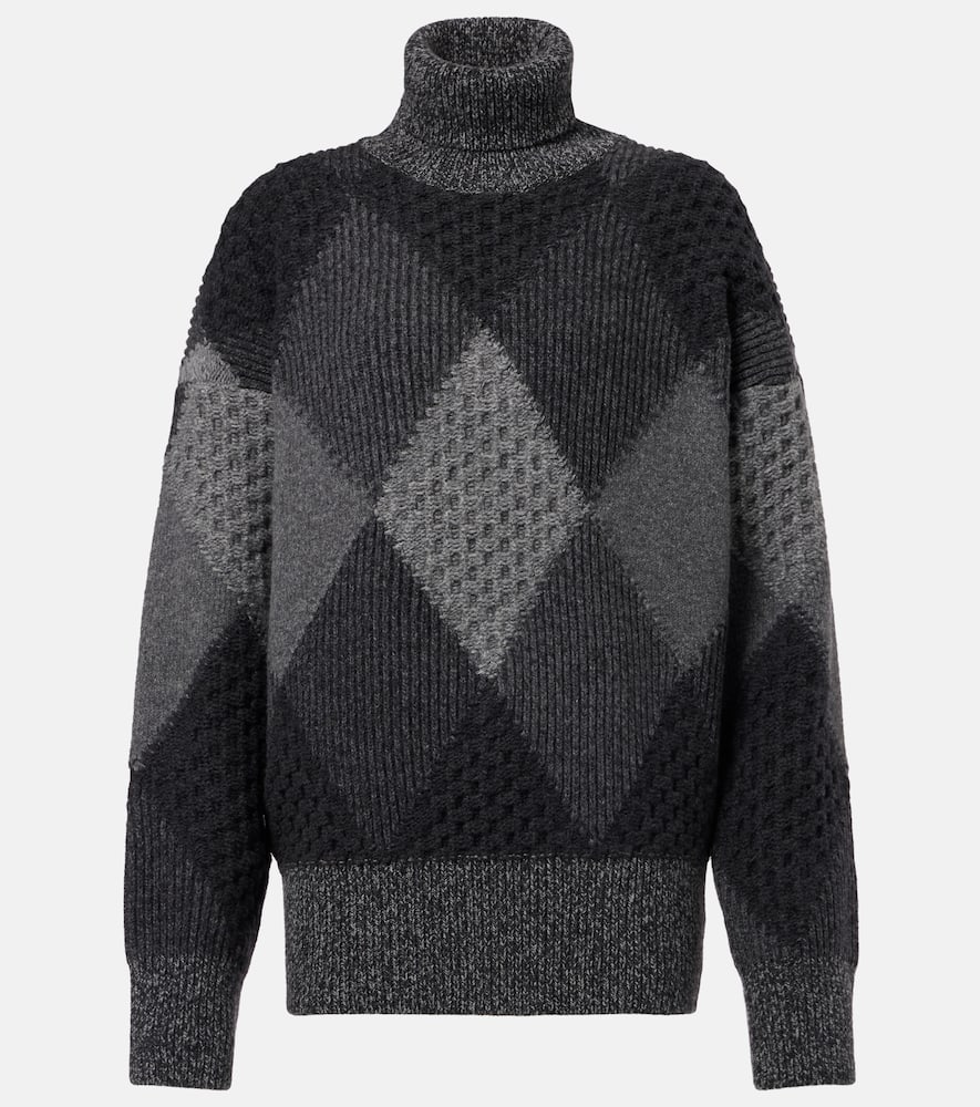 Virgin wool turtleneck sweater