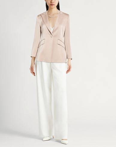 Woman Blazer Sand Size 8 Triacetate, Polyester