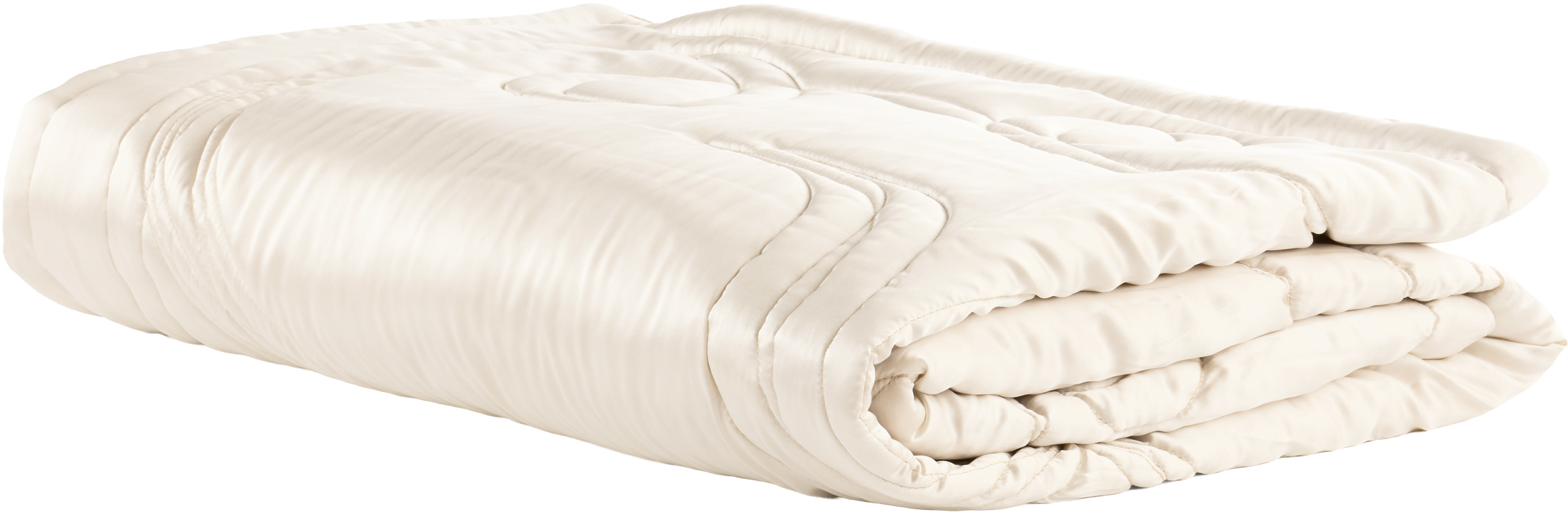 Off-White Quilted Silk Blanket