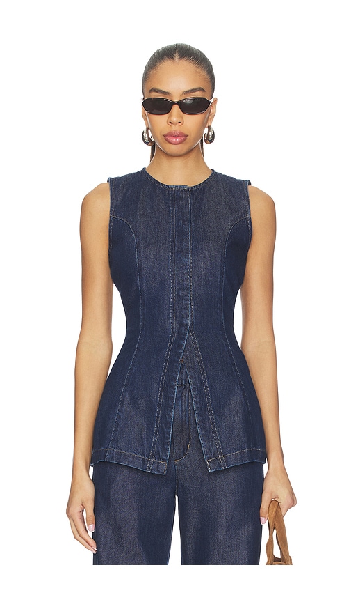 Joe's Jeans The Seamed Tunic Top in Blue. - S also in