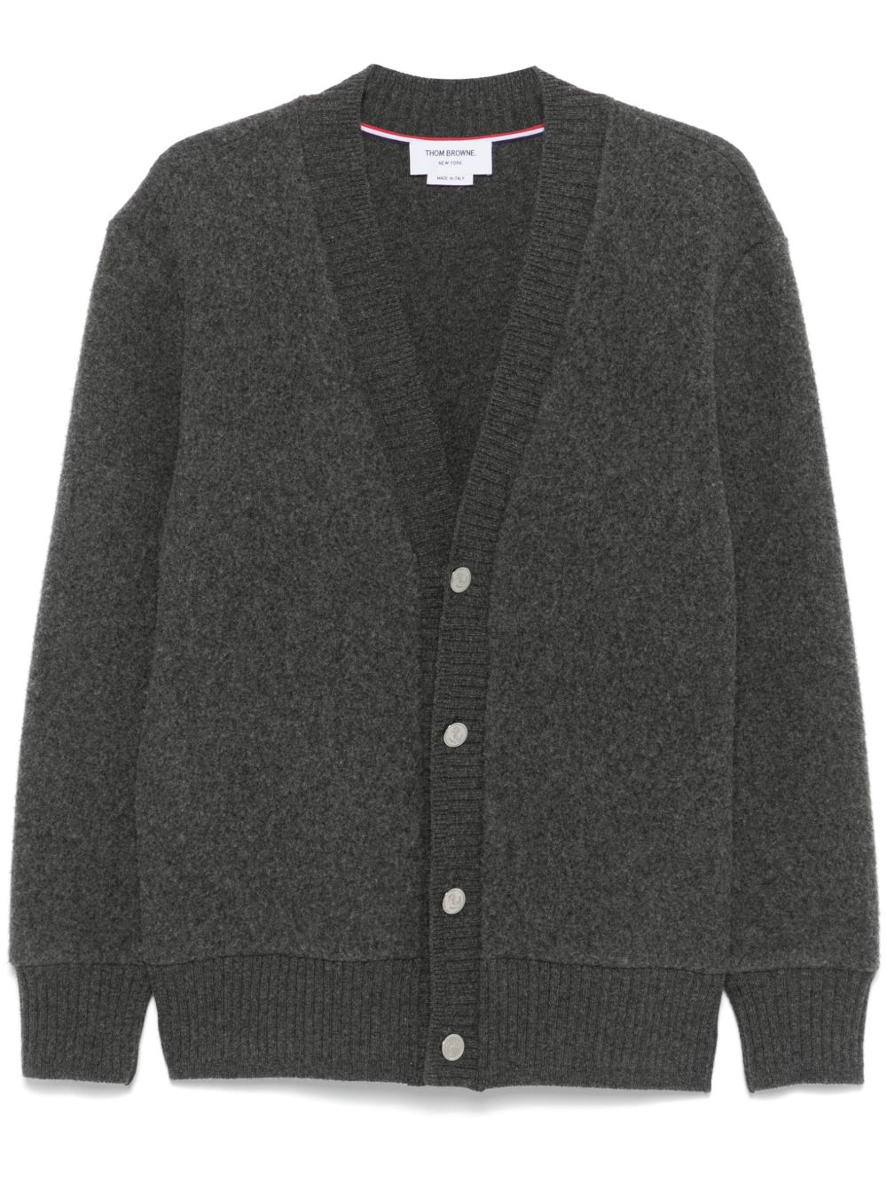 V-neck wool cardigan - Grey
