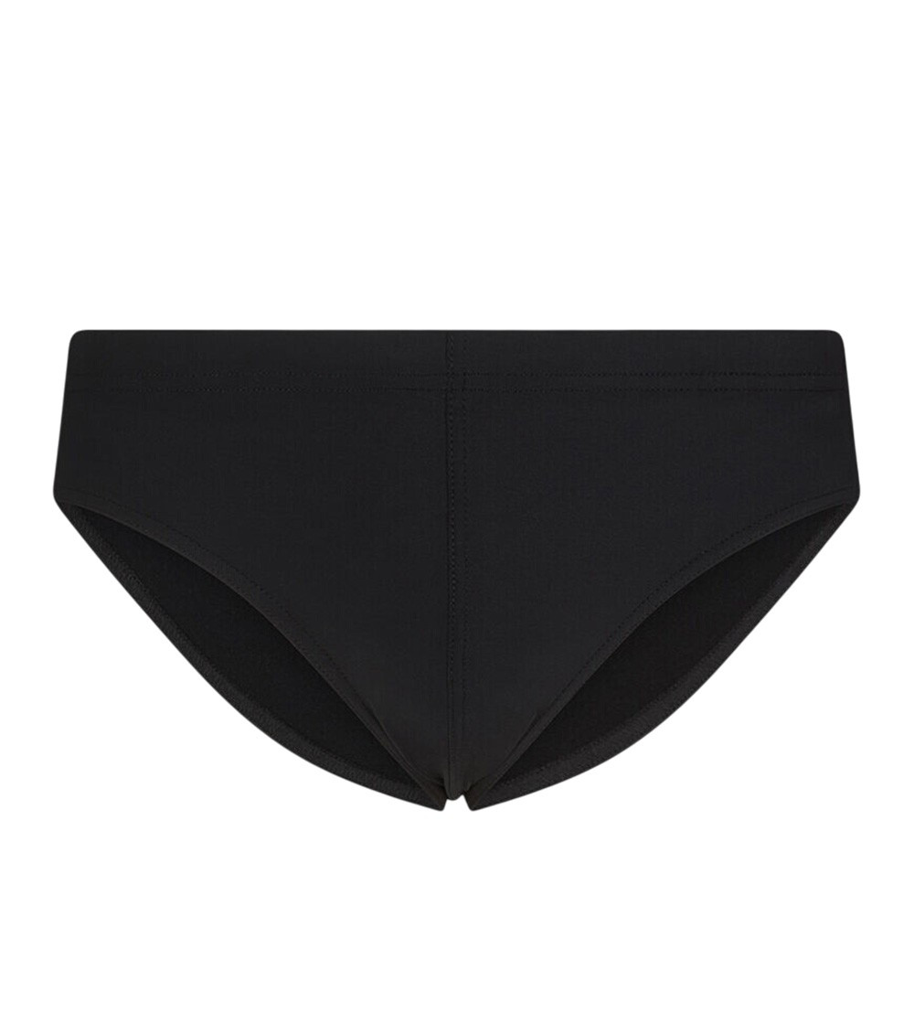 Black Solid Swim Brief