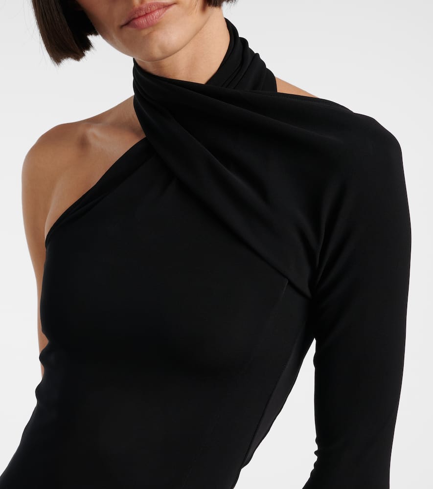 Courrèges One-shoulder crêpe maxi dress