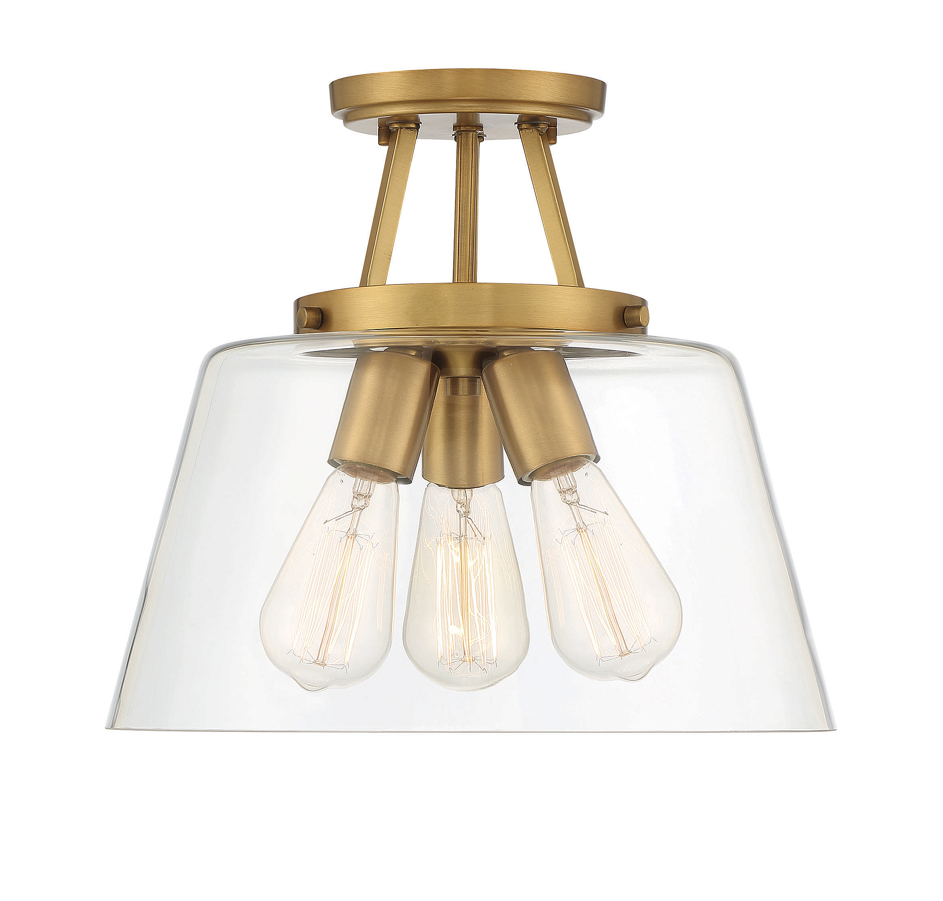 Savoy House Calhoun 3-Light Ceiling Light in Warm Bras