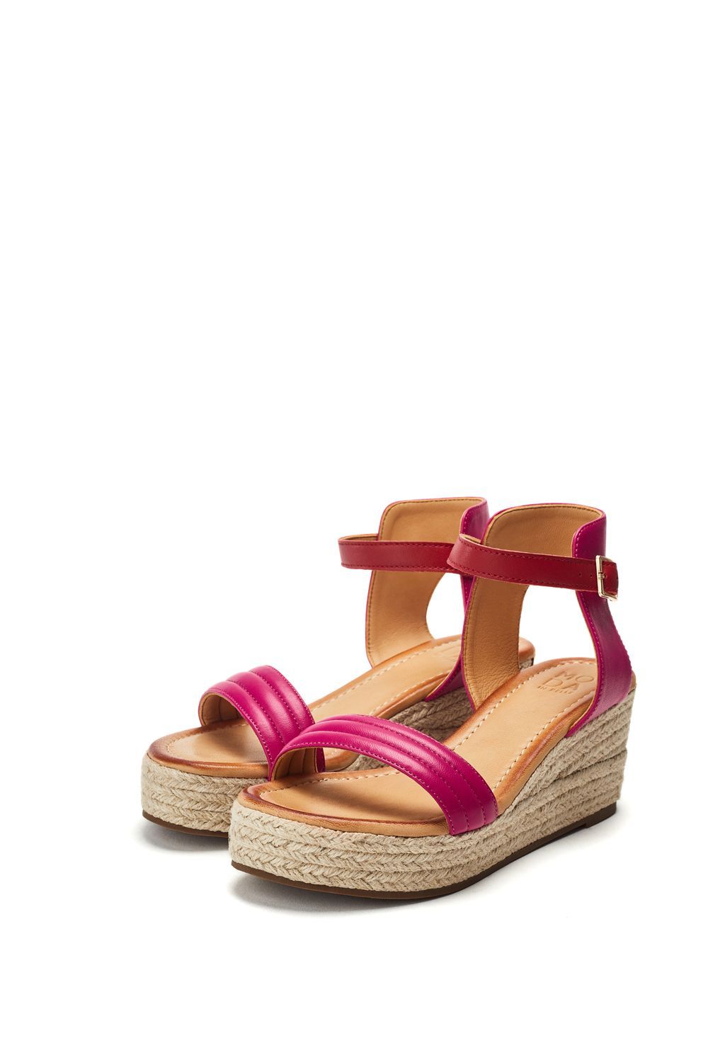 Moda In Pelle 'kolanthia' Leather Heeled Sandals In Pink