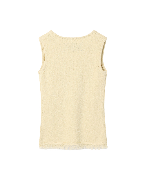 BUTTON KNIT VEST IVORY