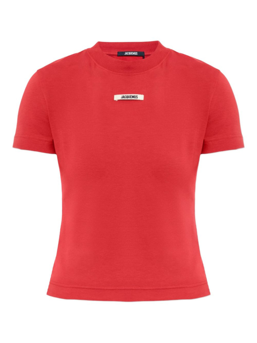 Logo-tag short-sleeve T-shirt - Red