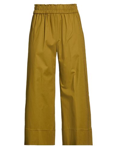 Woman Pants Military green Size 6 Cotton, Elastane