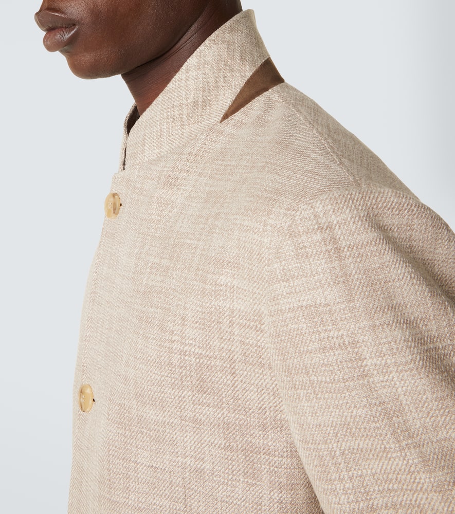 Cotton, wool, and silk blazer