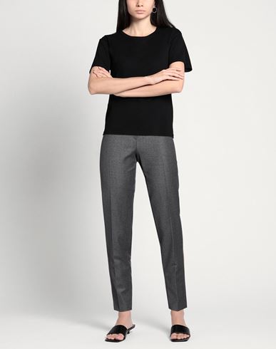 Woman Pants Charcoal Size 4 Virgin Wool, Viscose, Polyester, Elastane