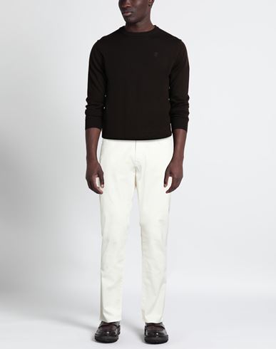 Man Pants Cream Size 30 Cotton, Elastane