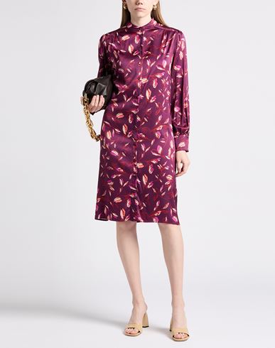 Woman Midi dress Plum Size 6 Viscose, Elastane