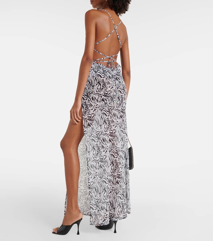 Sahara zebra-print maxi dress