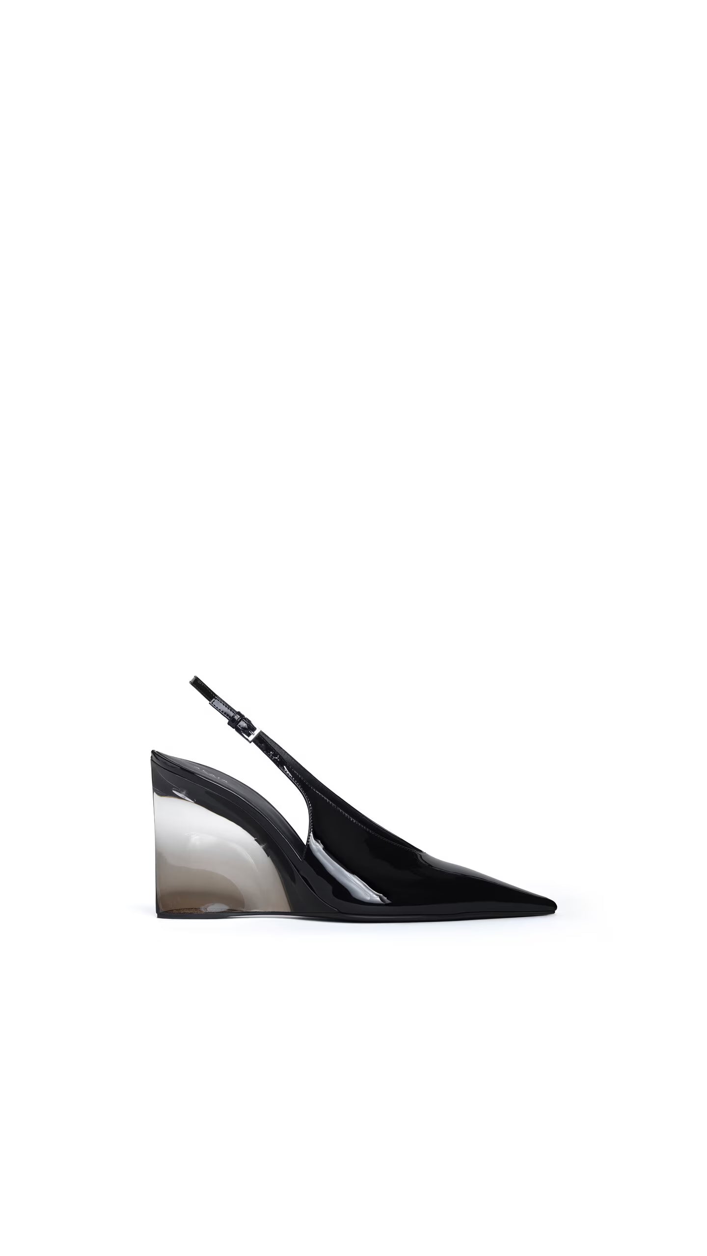 Invisible Heel Slingback Slingback Heel — Black