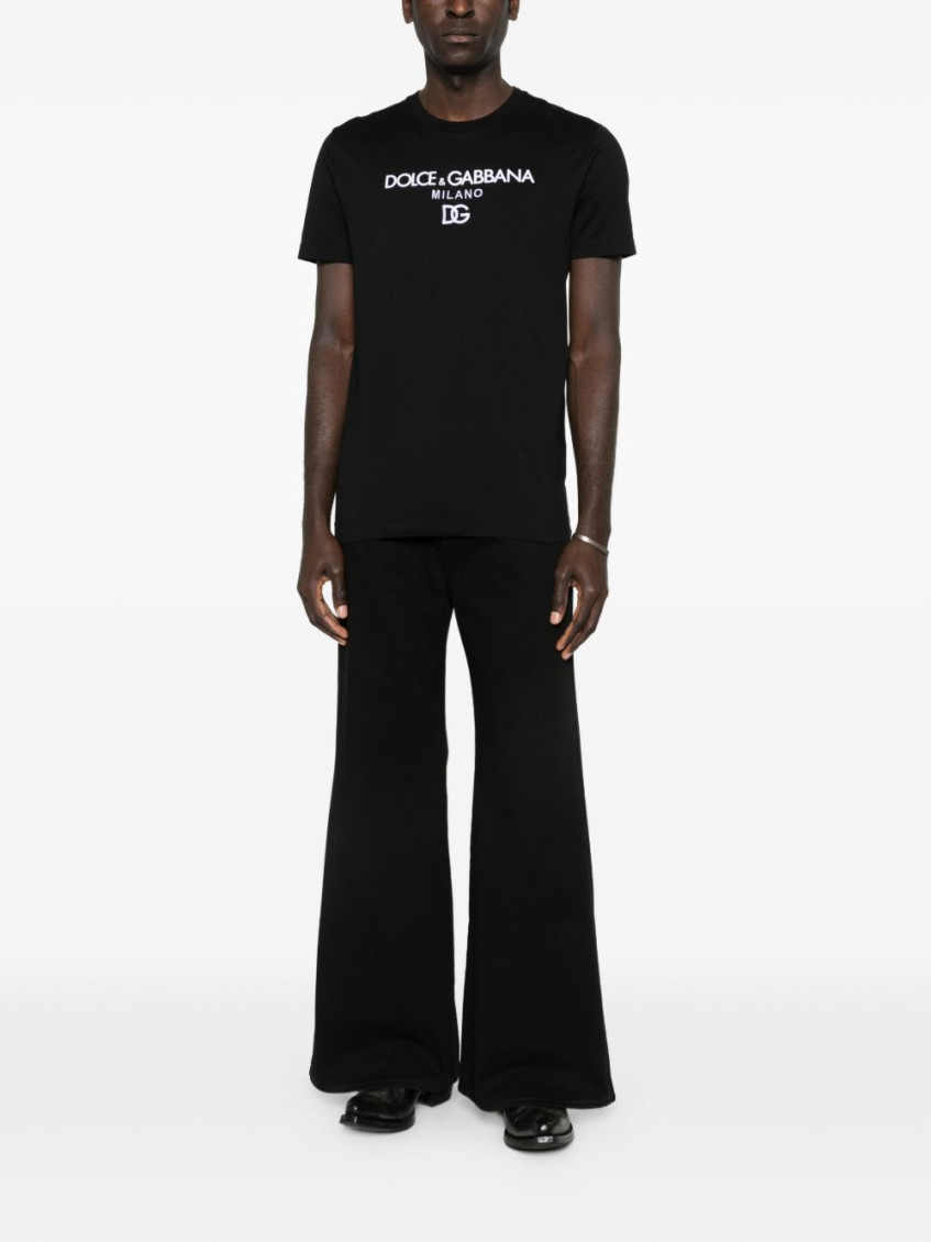 Logo-embroidered T-shirt