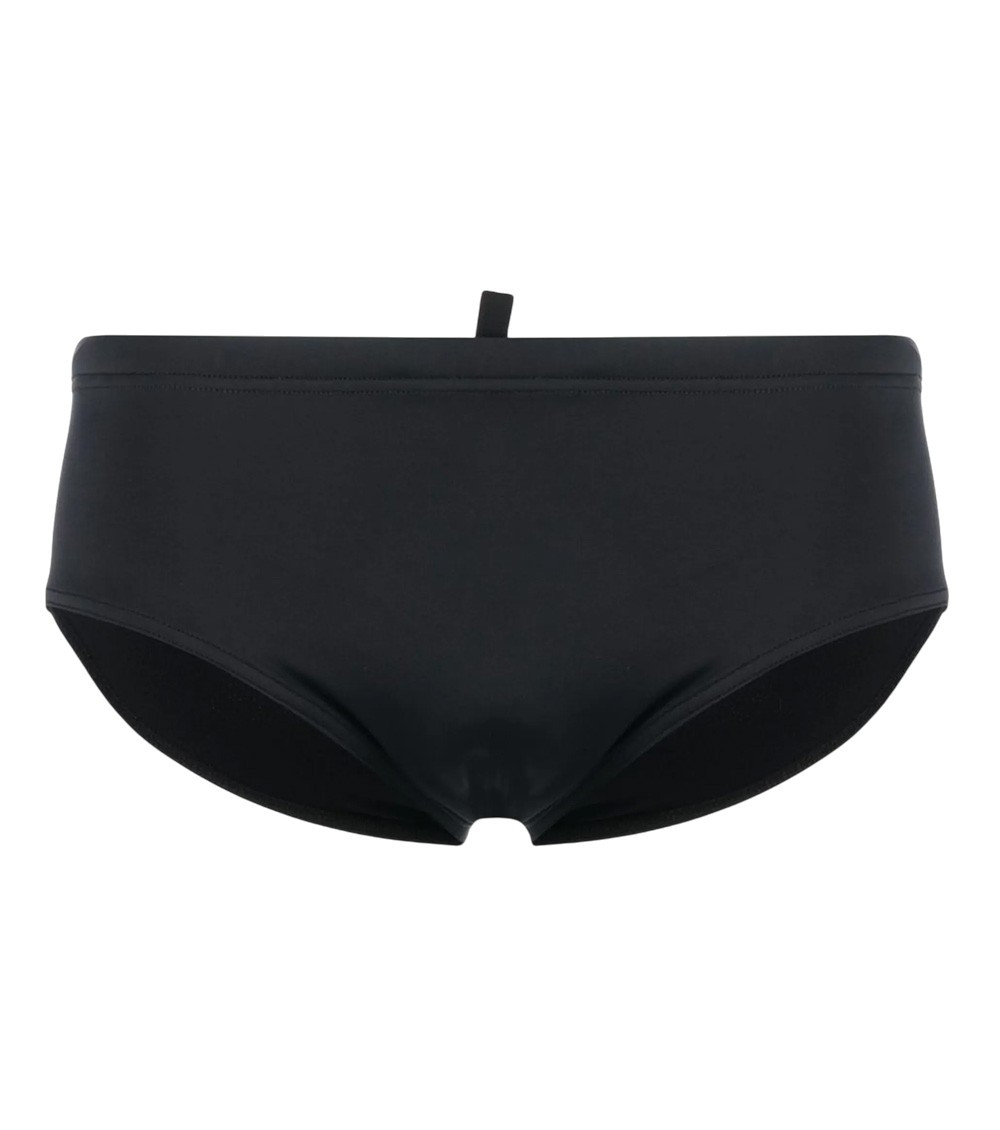 Black Solid Swim Brief