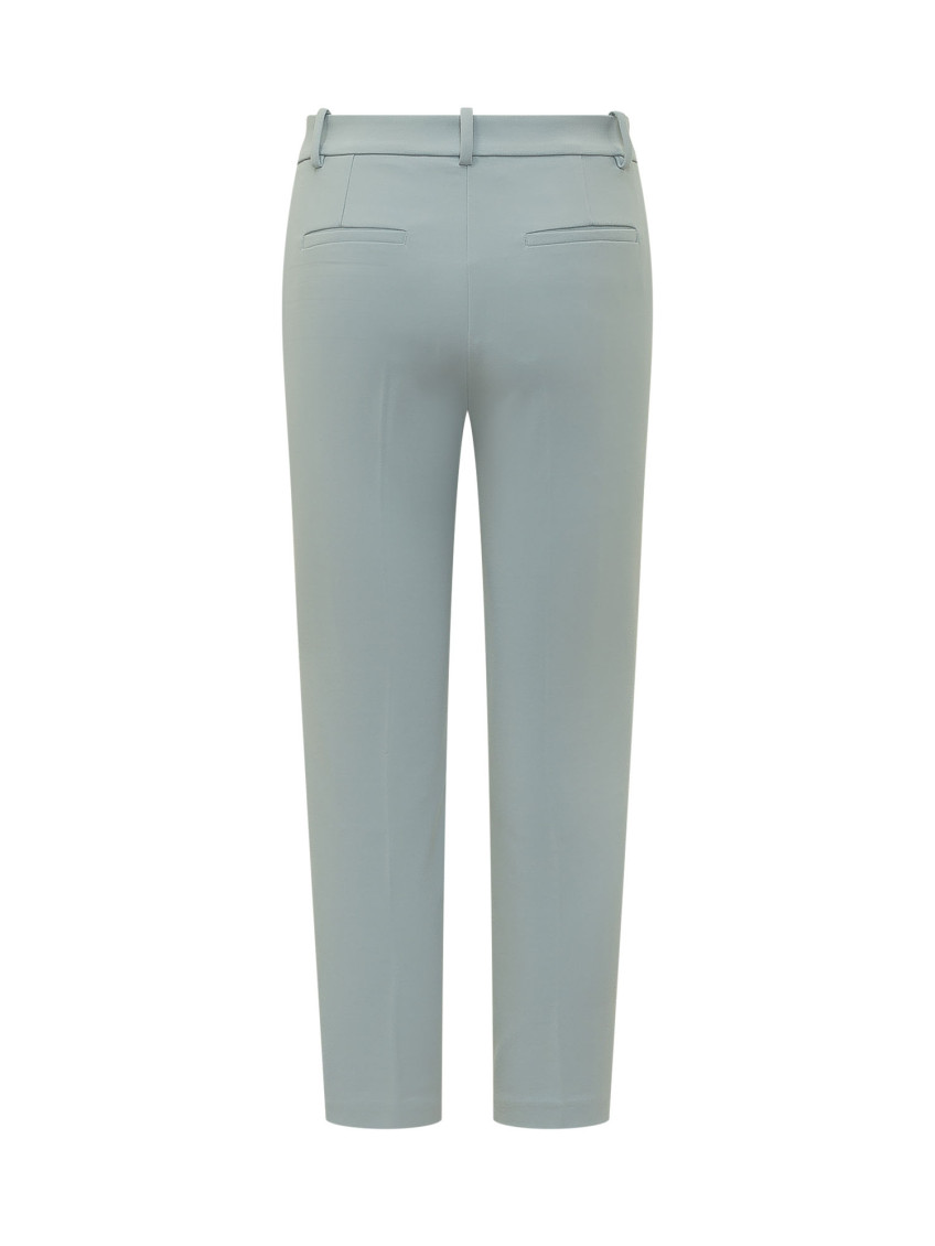Light Blue Straight Flat Front Pants