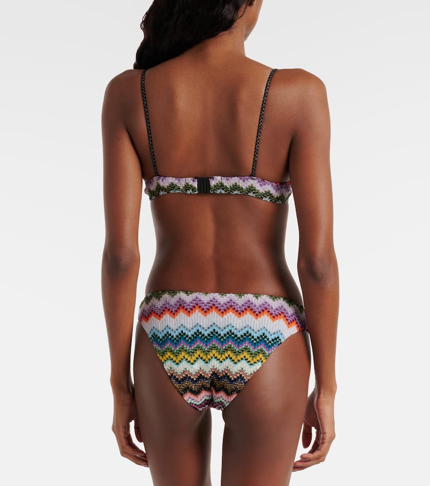 Zig Zag lamé bikini