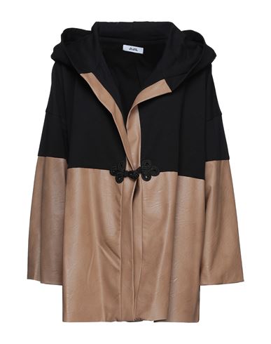Woman Coat Black Size 8 Cotton, Elastane, Viscose, Polyurethane