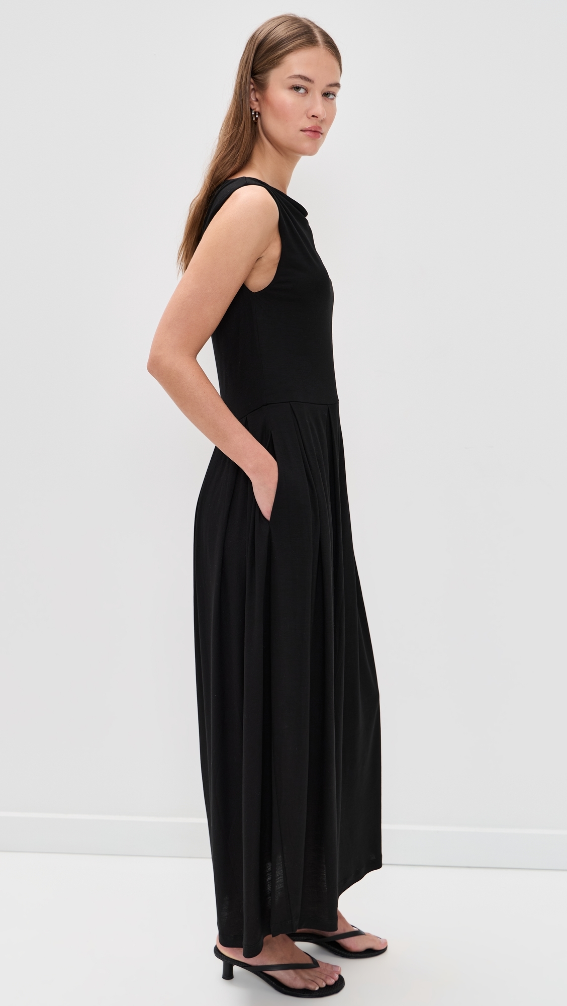 Square Neck Dress Black