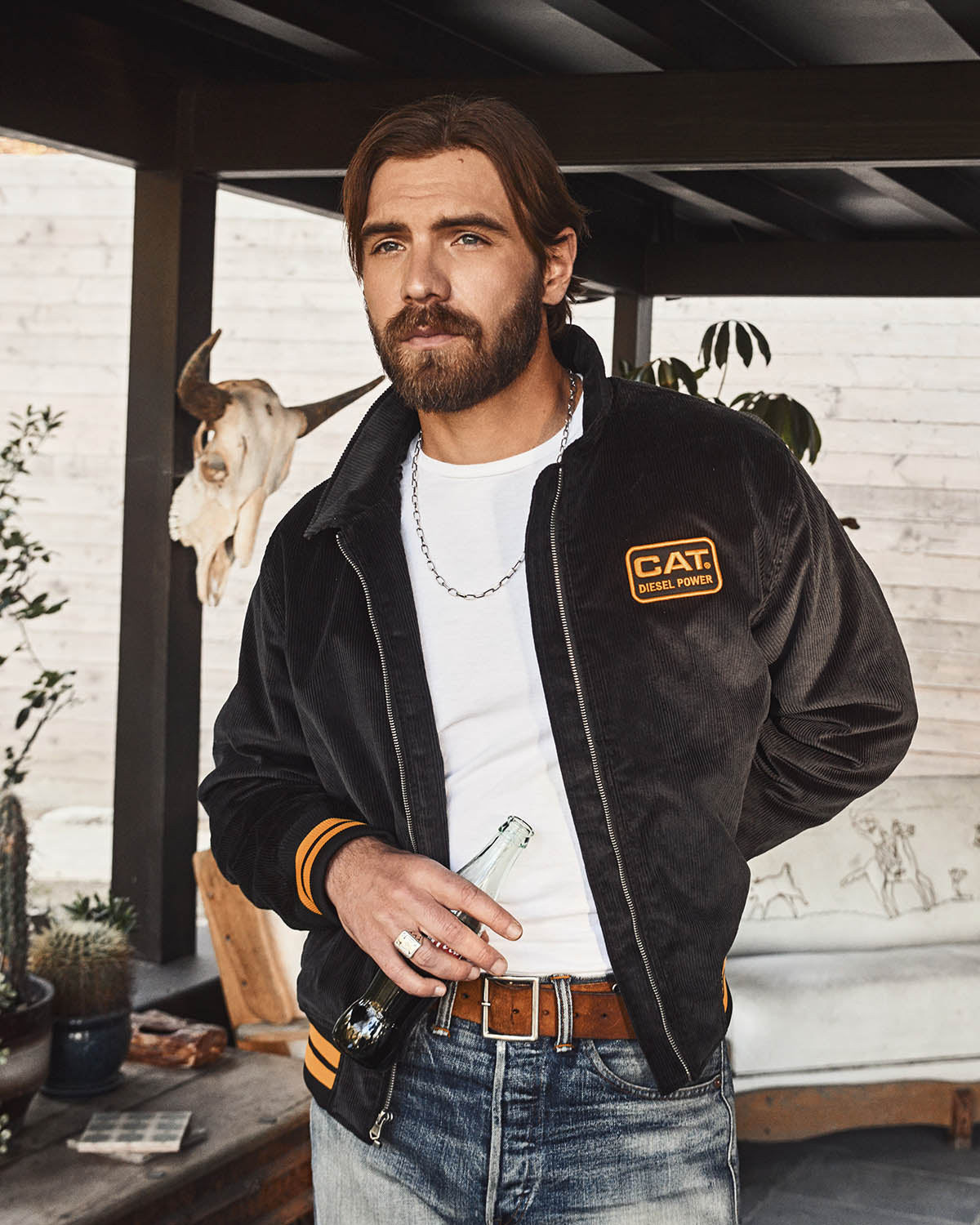 CORDUROY BOMBER JACKET CAT WWR DESIGNED BY AVERY RANCH