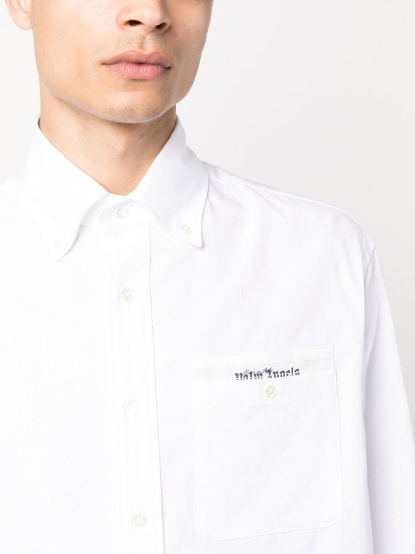 Sartorial-tape cotton shirt - White