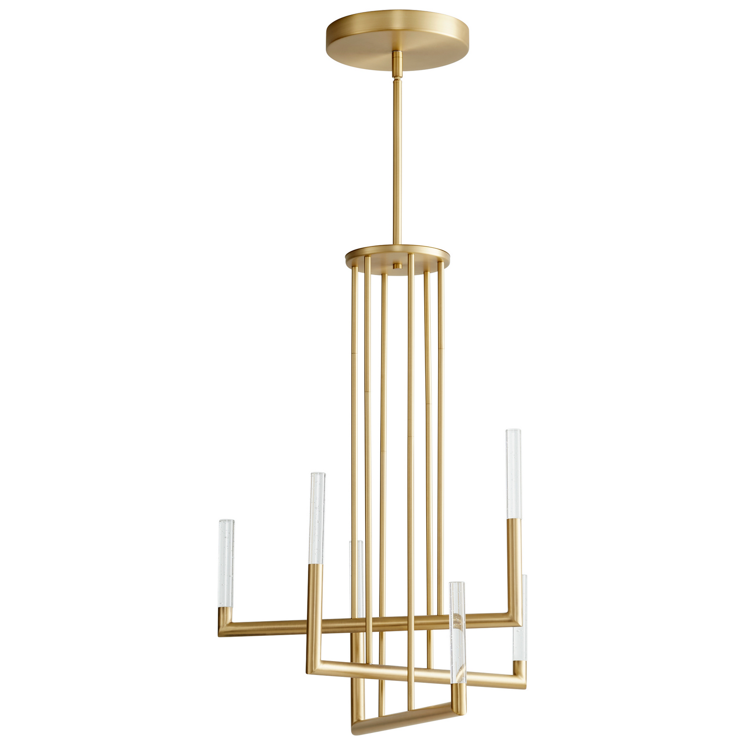 Aged Brass LED Chandelier from the Lustre Collection