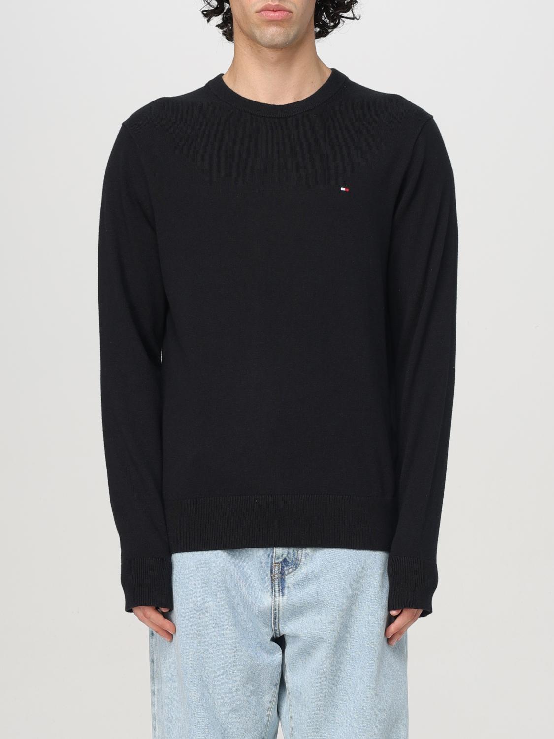 Black Crew-neck Sweater With Mini Logo