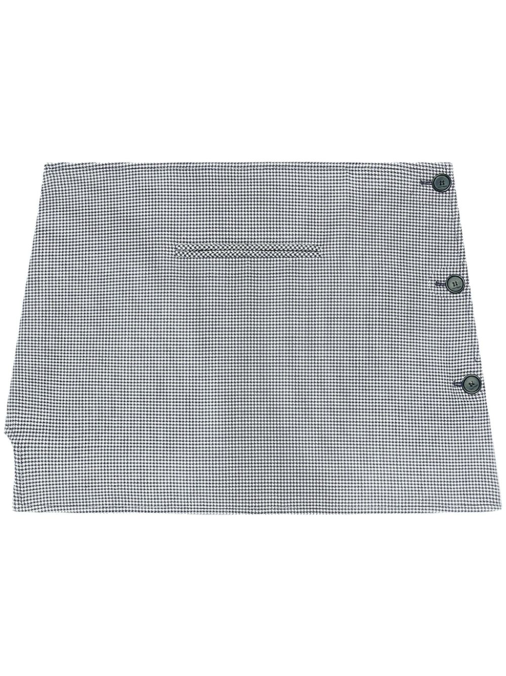 Oblique houndstooth mini skirt - Black
