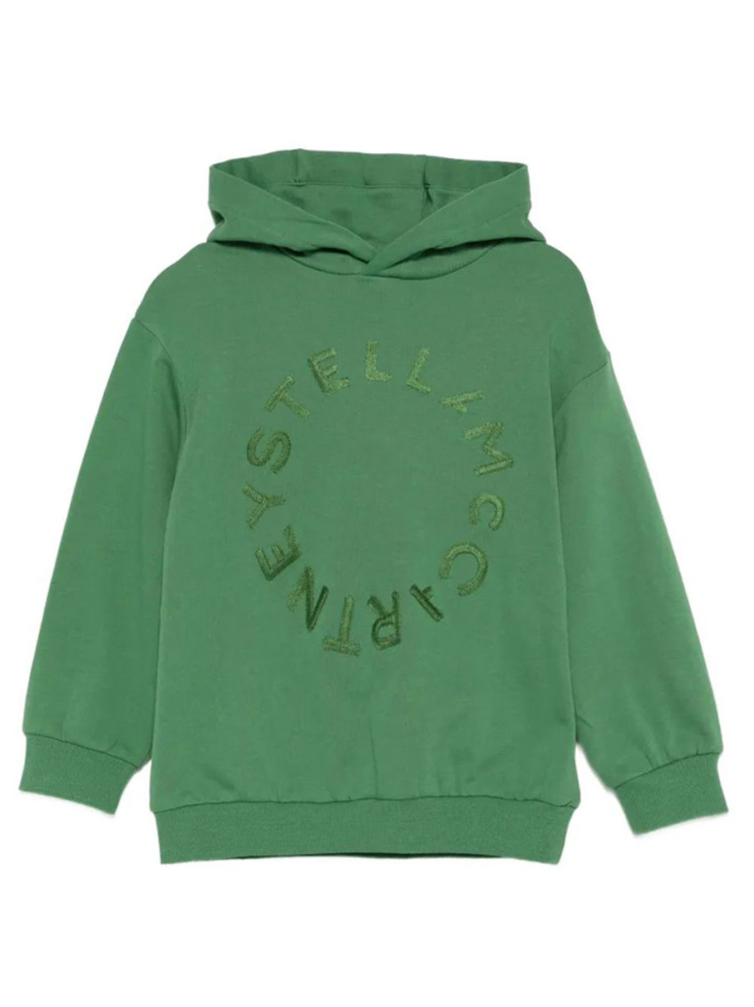 Boys Green Logo Hoodie