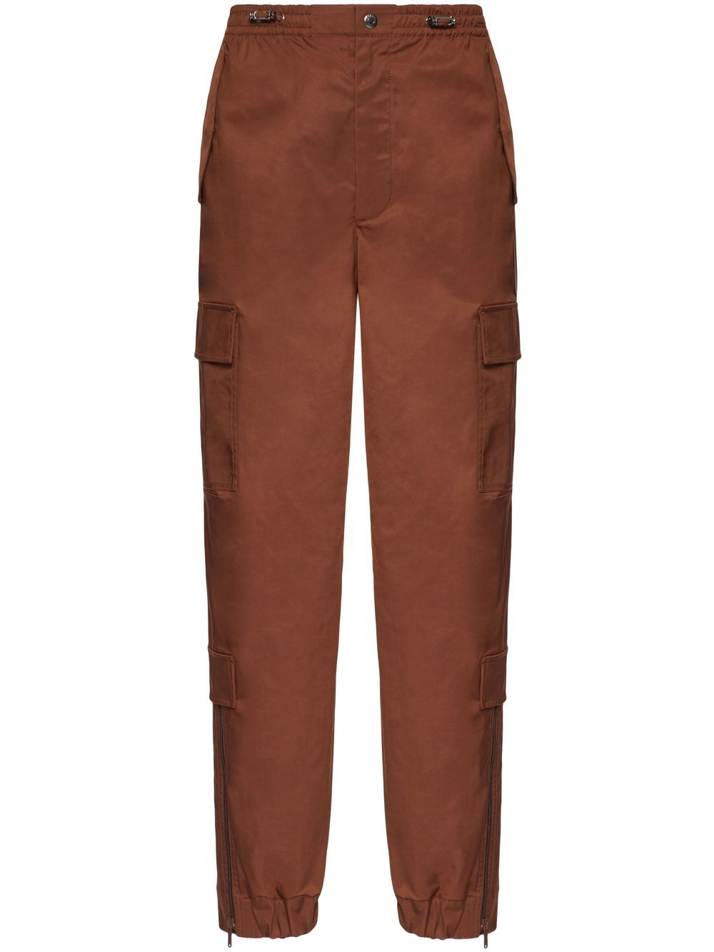 Straight-leg cargo trousers - Brown