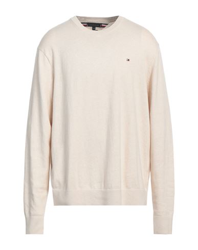Tommy Hilfiger Man Sweater Beige Size XXXL Pima Cotton, Cashmere, Elastane
