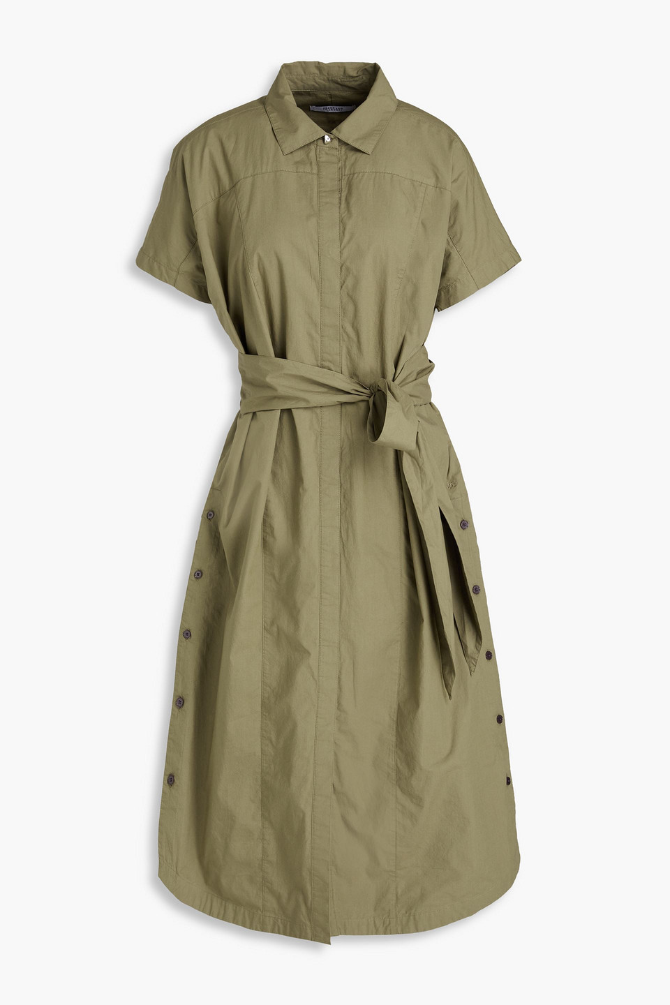 Derek Lam 10 Crosby - Mikala cotton-poplin midi shirt dress - Green - XS