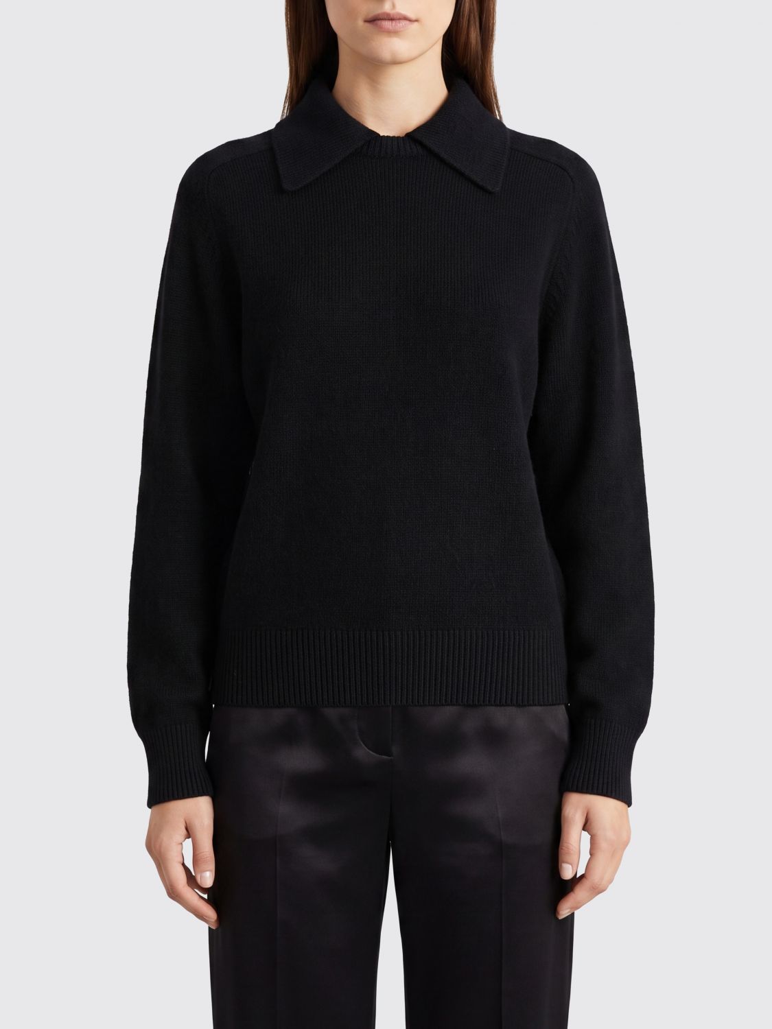 KHAITE Jackson Cashmere Sweater in Navy