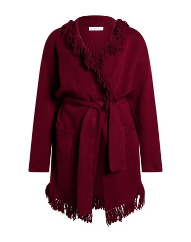 Woman Cardigan Burgundy Size M Cashmere