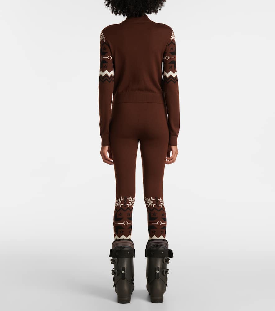 Perfect Moment Nordic intarsia wool half-zip sweater