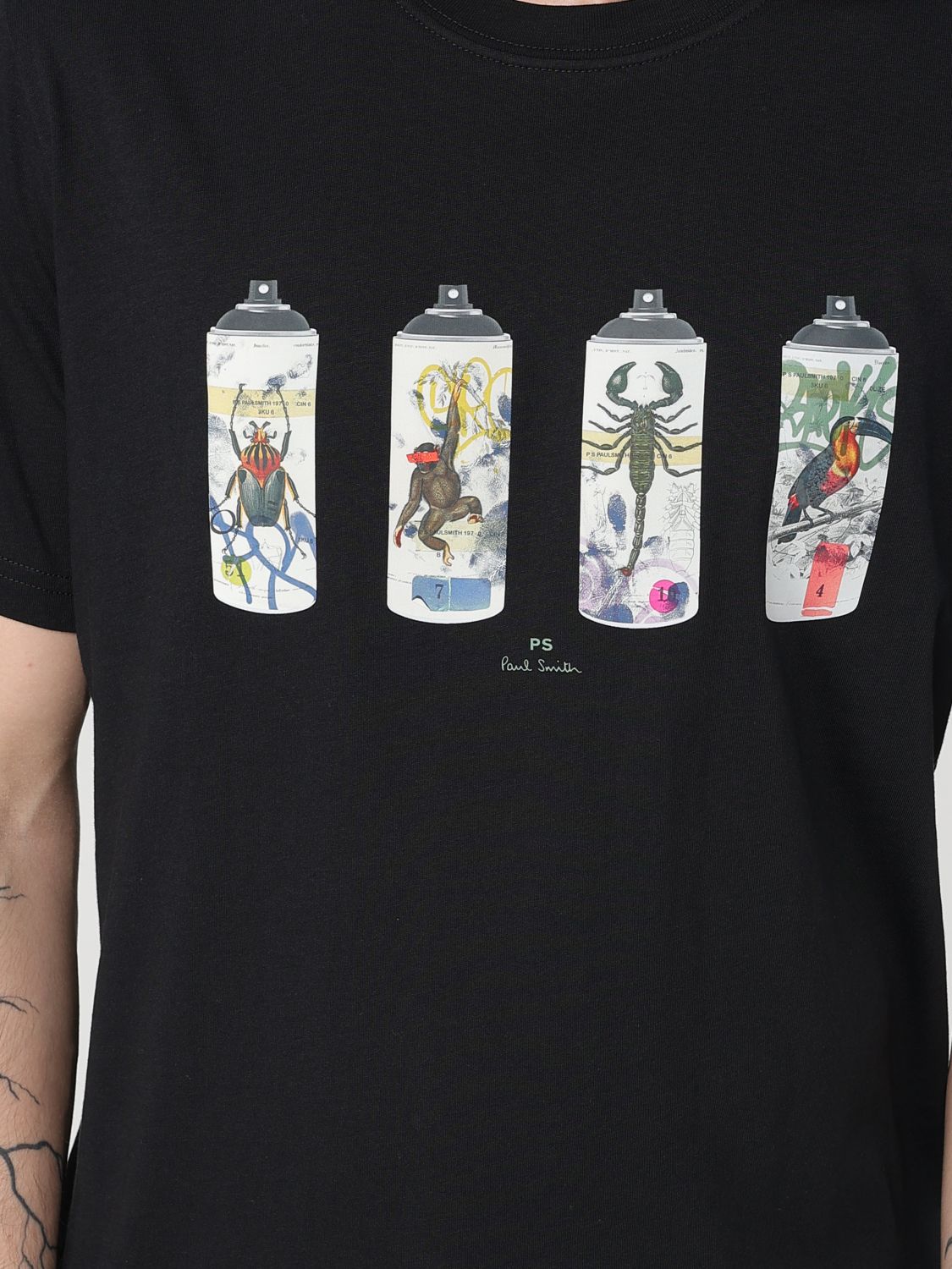 Spray Cans-print T-shirt - White