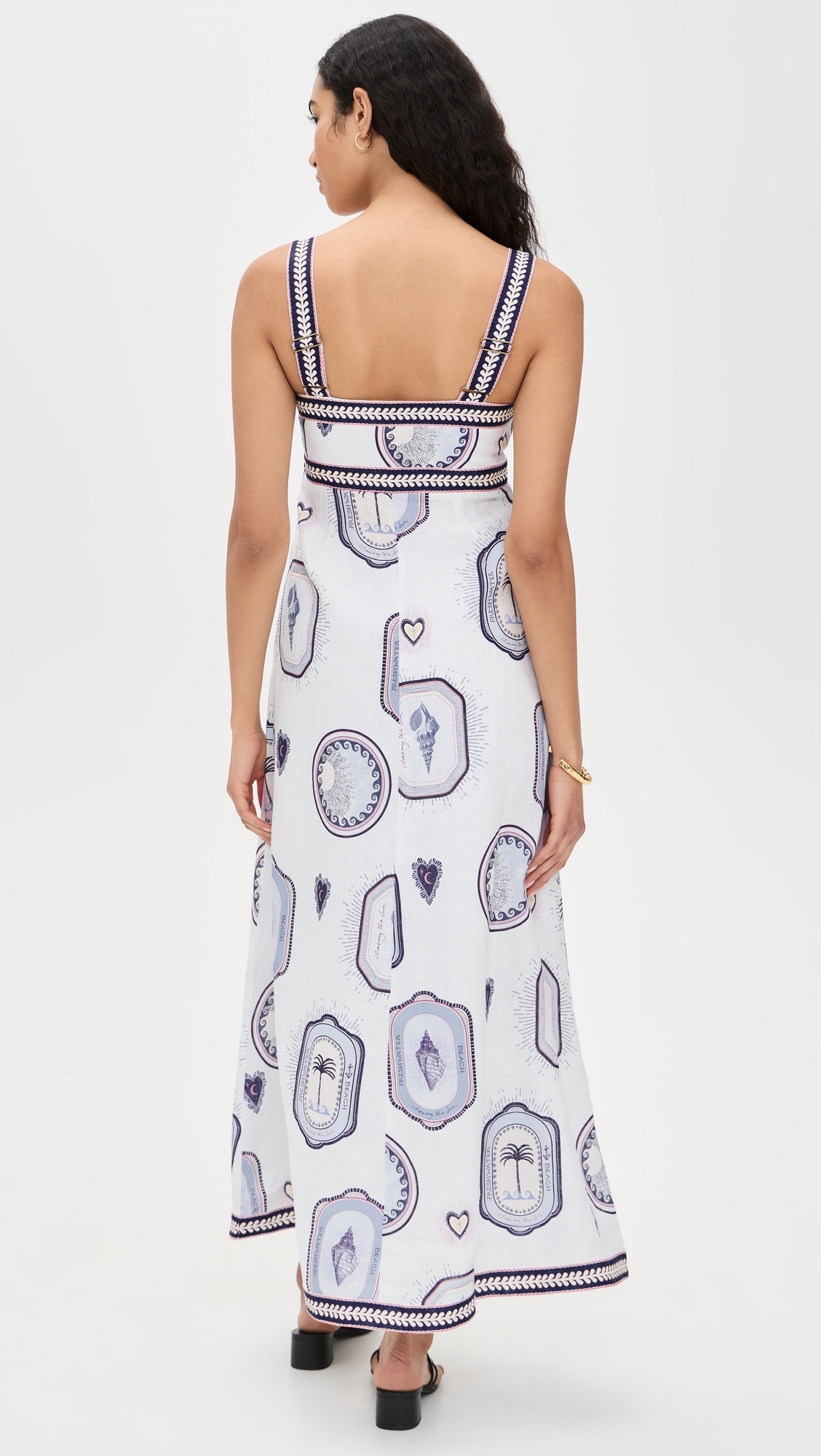 Alessia Maxi Dress Cream Navy