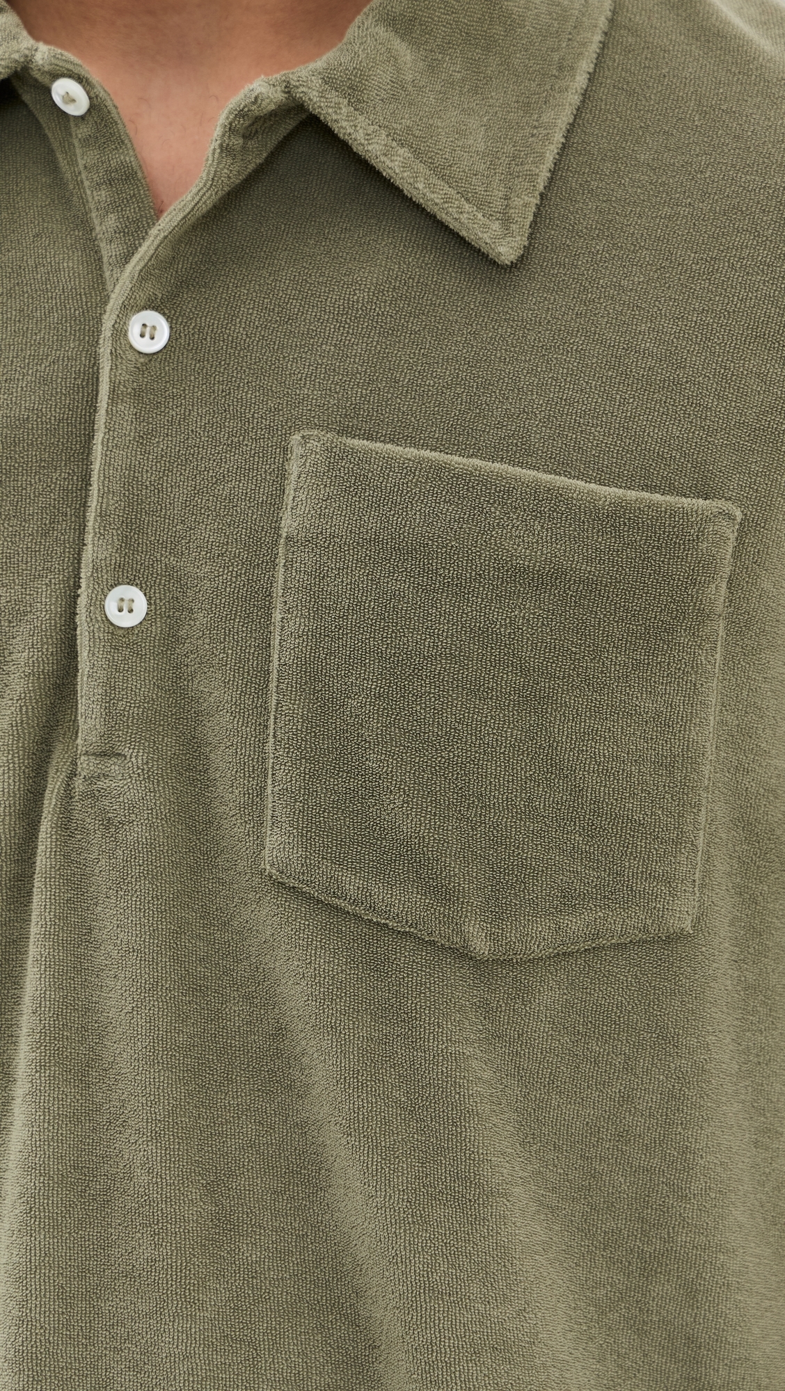 Closed Short Sleeve Polo Chino Green