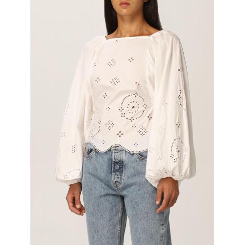 Broderie anglaise blouse - White