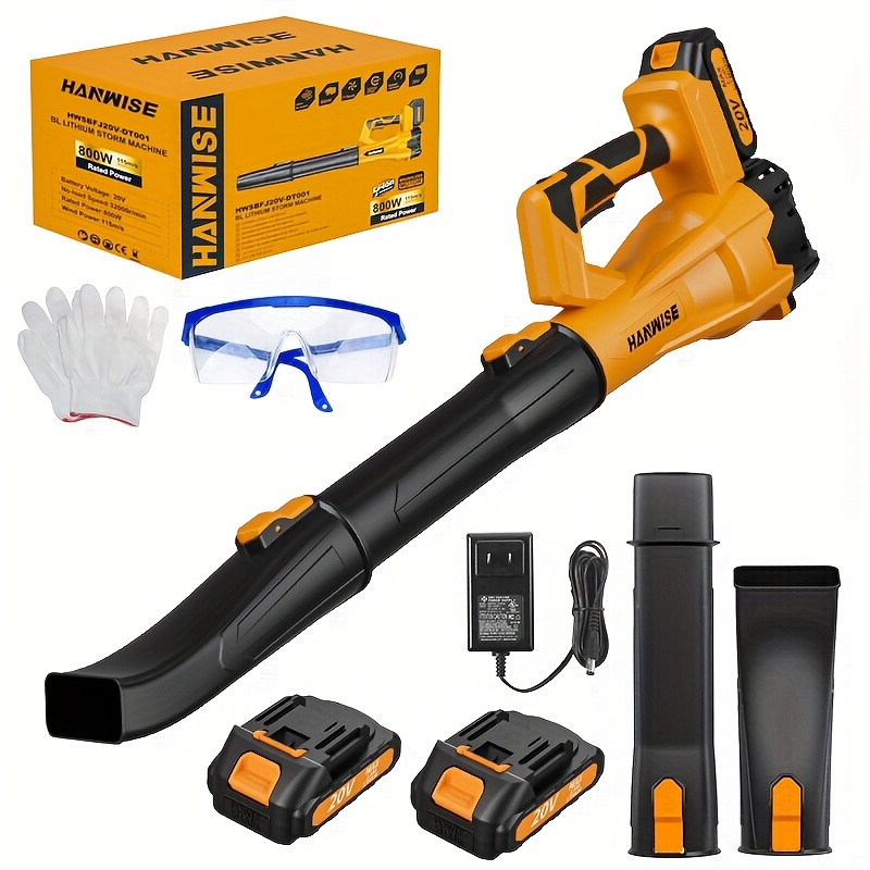 TEMU Hanwise Leaf Blower Cordless, Lawn Blower With Battery And Charger, 650cfm & 6 Speed Levels, Lightweight Handheld Design, Electric Cordless Leaf