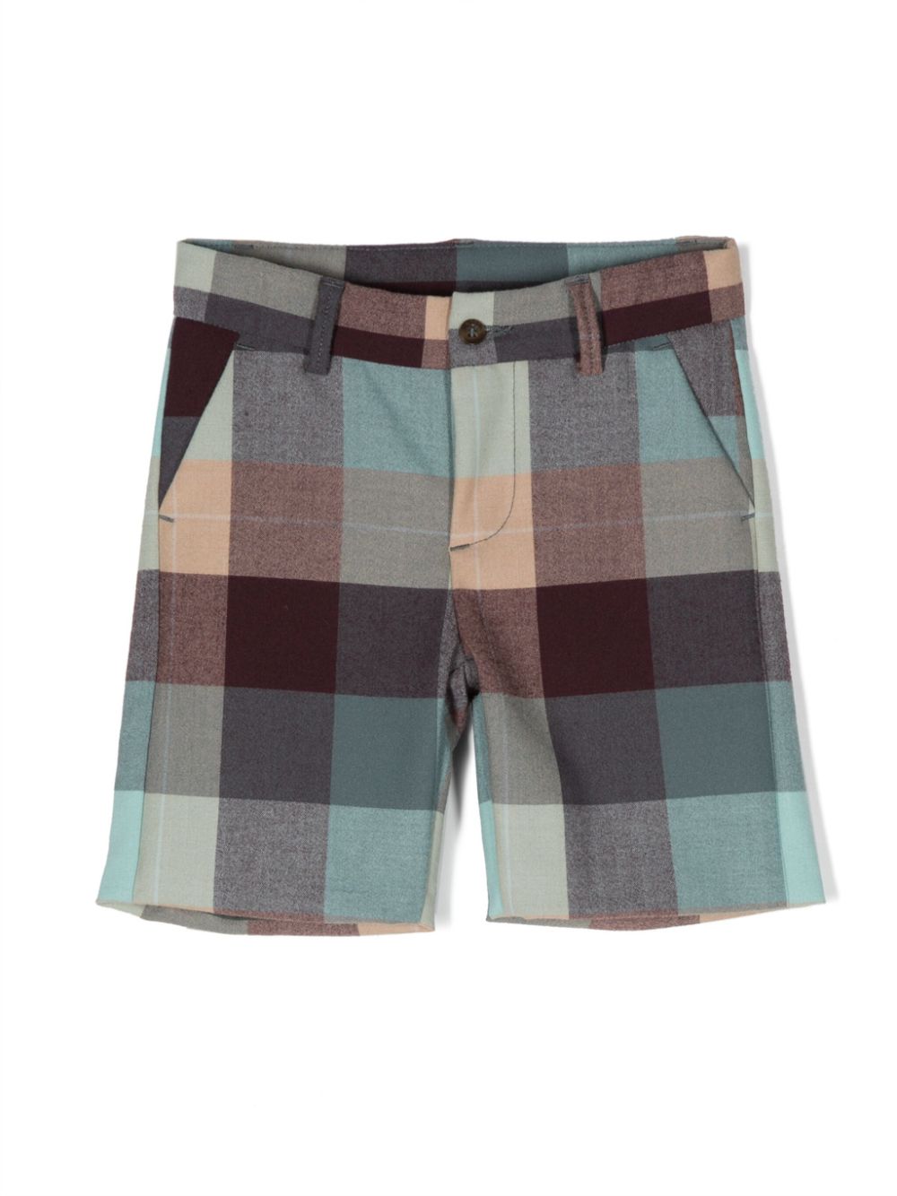 Lake check-pattern shorts - Blue