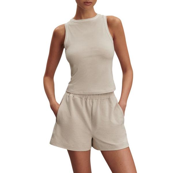 Women's Lettie Crew Neck Tank Top XSmall Pebble Marl