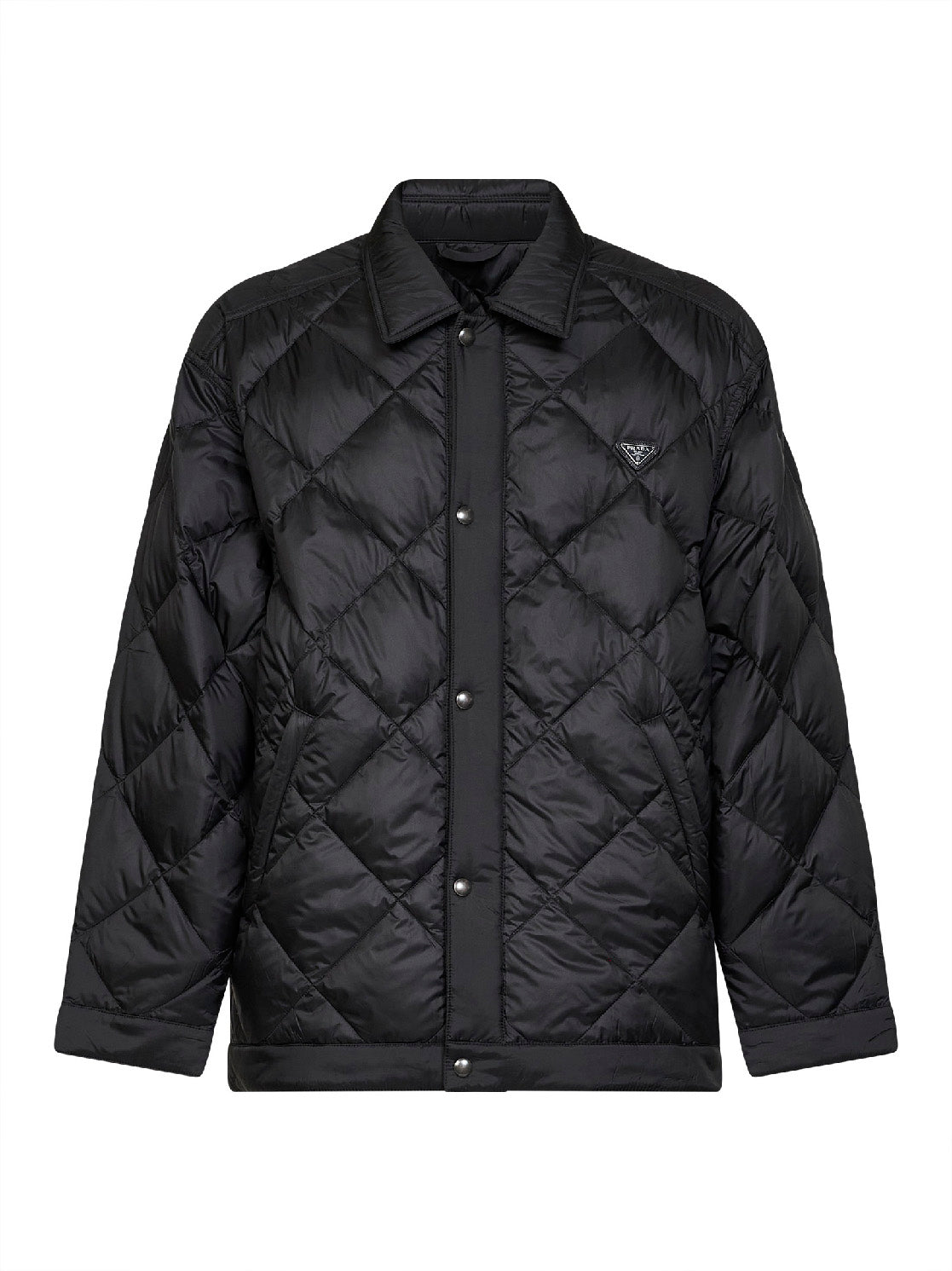 Quilted Re-Nylon Down Jacket — Black